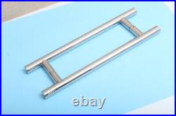 Pair Brushed Stainless D Pull Handle A5/31R 1800 x 35mm Ø Back to Back Fixing