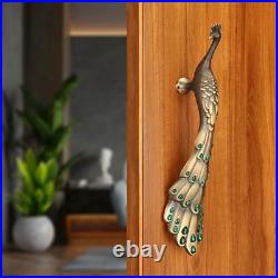 Peacock Diamond Main Door (10 inches, Pack of 1, Antique Finish) (Left Side)