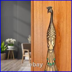 Peacock Diamond Main Door (10 inches, Pack of 1, Antique Finish) (Left Side)