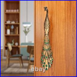 Peacock Diamond Main Door (15 inches, Pack of 1, Antique Finish) (Left Side)