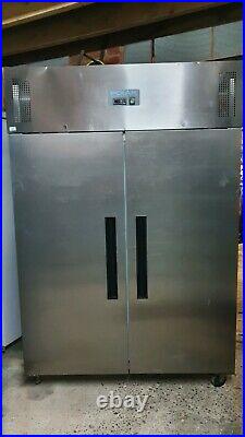Polar Commercial Double doors Chiller stainless Steel Fully Working Excellent