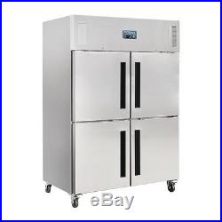 Polar Commercial Upright Double Stable Door Gastro Refrigerator 1200Ltr