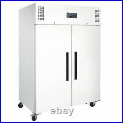 Polar Double Door Fridge White 1200 Litre Commercial Restaurant Refrigerator