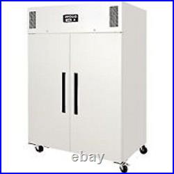 Polar Gastro 1200 litre ltr Double Door Freezer White Commercial Catering CD616