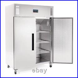 Polar Gastro 1200 litre ltr Double Door Stainless Steel Freezer Commercial G595