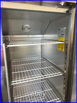 Polar Stainless Steel upright double door freezer used commercial catering
