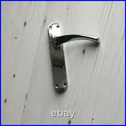 Polished Chrome Modern Latch Interior Door Handle Arched Handles 1-15 Pairs D1
