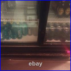 Prodis under counter commercial double sliding door glass fridge bottle cooler