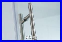 Pull Handle Stainless Steel Composite UPVc Wood Glass Entrance Door Pair Inline