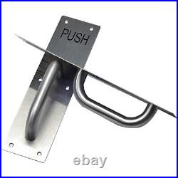 Push Pull Door Stainless Steel Handle Pair Brushed 300 X 100 X 1.5mm Door Handle