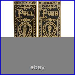 Push and Pull Victorian Door Set with Embossed Brass Design The Gatsby