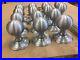 SEVEN_PAIRS_of_SATIN_CHROME_KNOB_SETs_REEDED_or_BEEHIVE_STYLE_SOLID_BRASS_used_01_gh