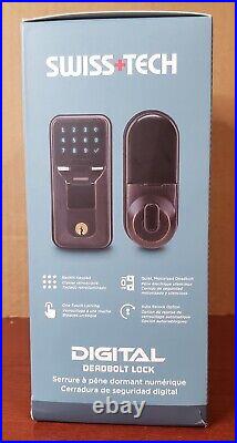 SWISS+TECH Touch Deadbolt Lock with Fingerprint and Keypad Digital (BRAND NEW)