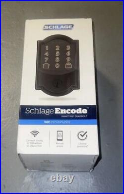 Schlage BE489WB-CAM Encode WiFi Enabled Electronic Keypad Black