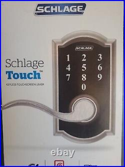 Schlage FE695 V CAM 619 ACC Electric Touch Screen Entry Lock Satin Nickel New