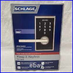 Schlage Touch FE695 Century Electronic Door Lock with Latitude Door Lever Keyless