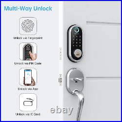 Smart Deadbolt, SMONET Fingerprint Electronic Deadbolt Door Lock with Keypad-Blu