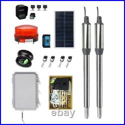 Solar Powered Automatic Dual Swing Gate Door Opener Closer Security system Kit