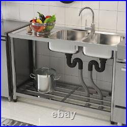 Stainless Steel Commercial Kitchen Catering Sinks Sliding Door Cabinet Cupboards