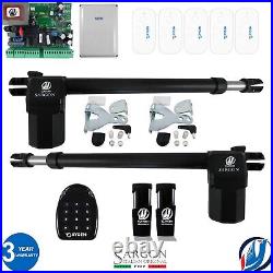 Swing Gate Opener Electric Operator Control Door Gate Kit Double Arms 5 Remotes
