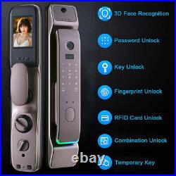 Tuya Smart 3D Face Door Lock Security Camera Monitor Intelligent Fingerprint Bio