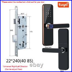 Tuya Wifi Smart Door lock With Biometrics / Smart Card / Password / Key Unlock