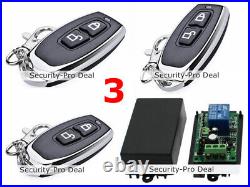 UK Door Access Control KIT+ Inset Magnetic Door Lock+3PCS Remote Controls+EXIT
