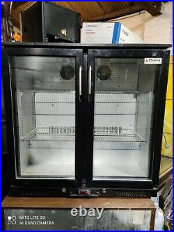Under counter commercial double door glass fridge bottle cooler