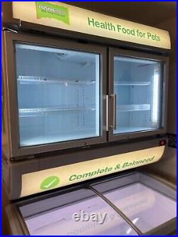 Used natures menu double commercial freezer 81 inches by 49inches