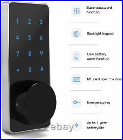 Weatherproof Keypad MIFARE WiFi Battery Electronic Smart Deadbolt Door Lock