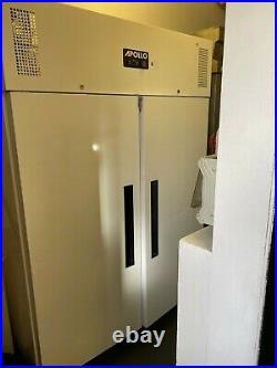 White Apollo 1200L double door commercial fridge