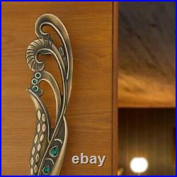 Zinc Antique Finish Peacock Shape Door Handles For Main Doors Pack of 1 (Left)